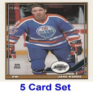 Jari Kurri Hockey Card Collection - 5 Edmonton Oilers NHL Hockey Cards